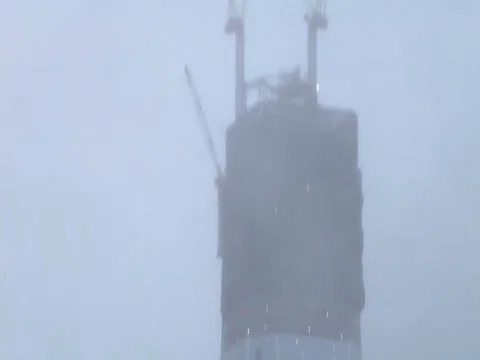 Freedom Tower during Hurricane Sandy Stock Footage 80059193