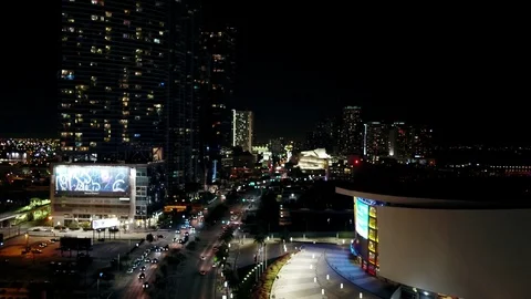 Freedom Tower Miami Side Pan Stock Footage 75347860