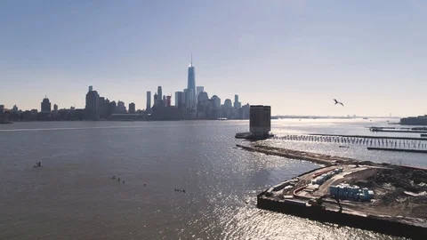 Freedom Tower &amp; NYC Skyline Stock Footage 105201360