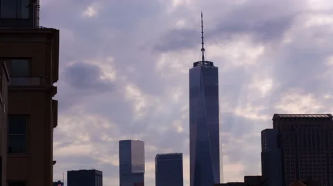 Freedom Tower Time Lapse Stock Footage 64882670