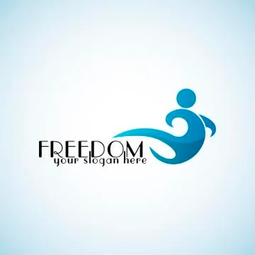 Freedom vector logo template Stock Illustration