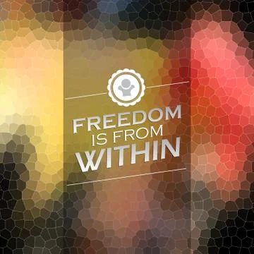 Freedom is from within 스톡 일러스트