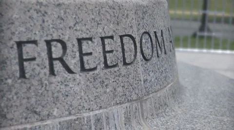 Freedom written in Stone Video stock 1054844