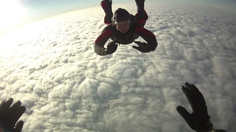 Freefall from 5000 Meters Stock Footage 28684125