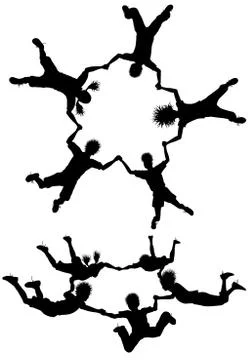 Freefall kids Illustrazione stock