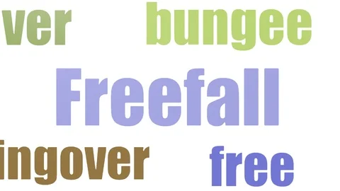 Freefall Tagcloud Animated On White Background Stock Footage 103672514