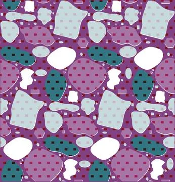 Freeform shape, Seamless pattern. Stock Illustration