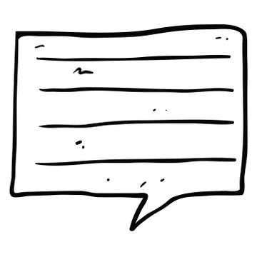 Freehand cartoon notes speech bubble Stock Illustration