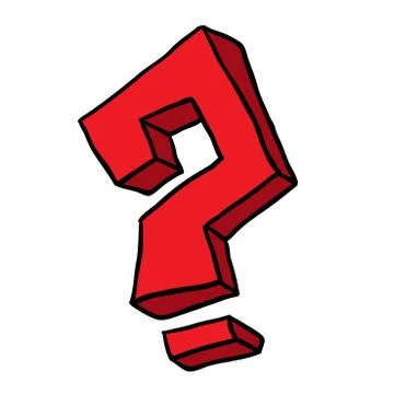Freehand cartoon question mark Stock Illustration