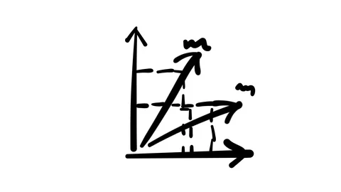 Freehand drawing and animated graph with diagonal keys. Stock Footage 111054472
