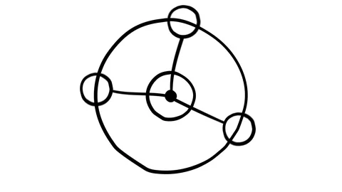 A freehand drawing infographic element - a complex circular pattern. Stock Footage 111038649