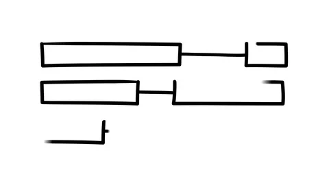 A freehand drawing infographic element - a scheme of rectangles. Stock Footage 111038593