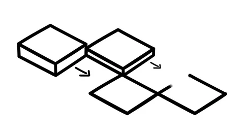 Freehand drawing infographic element - three-dimensional boxes. Stock Footage 111039568