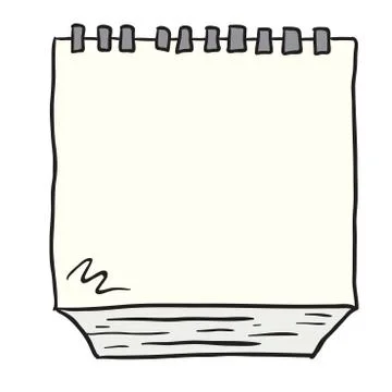 Freehand drawn cartoon note pad Stock Illustration