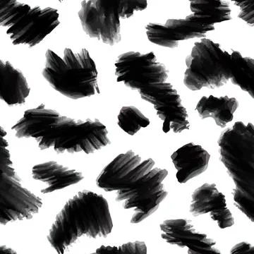 Freehand leopard skin seamless pattern. Abstract animal fur wallpaper. イラスト素材