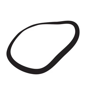 Freehand shape hand painted with ink paint swash Stock Illustration
