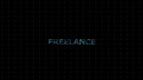 Freelance, with digital binary code, digital coding, computational operation, IT Stock Footage 104949256