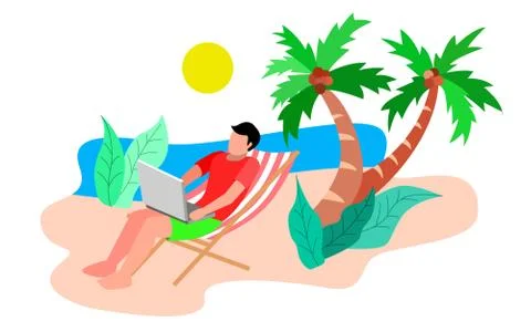 Freelance flat vector Stock Illustration