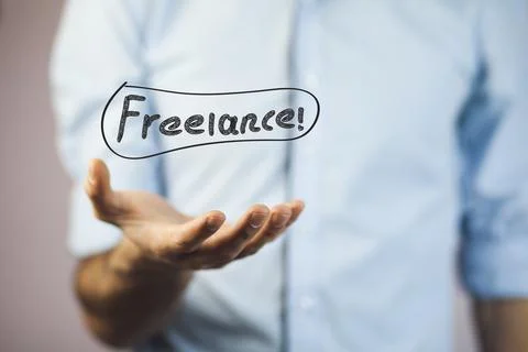 Freelance in hand Stock Photos