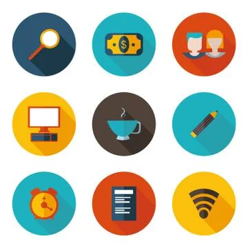 Freelance icons in vector format Stock Illustration