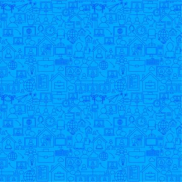 Freelance Line Seamless Pattern Stock Illustration