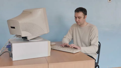 Freelance Male Programmer Working On Pc From Home Stock Footage 126092977