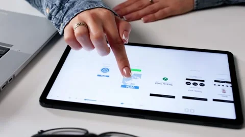 Freelance Mobile App UI Designer Woman Working Stock Footage 312473936
