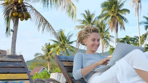 Freelance outdoor work concept Stock Footage 129301110