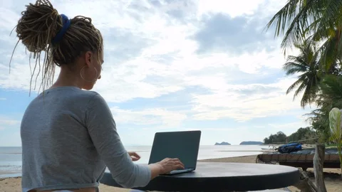 Freelance outdoor work concept Stock Footage 129301864