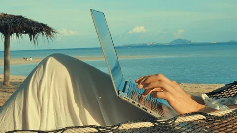 Freelance outdoor work concept Stock Footage 129323142