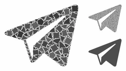 Freelance paper plane Composition Icon of Ragged Elements 스톡 일러스트