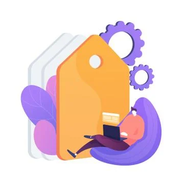 Freelance programming vector concept metaphor Illustrazione stock