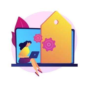 Freelance programming vector concept metaphor Stockillustratie