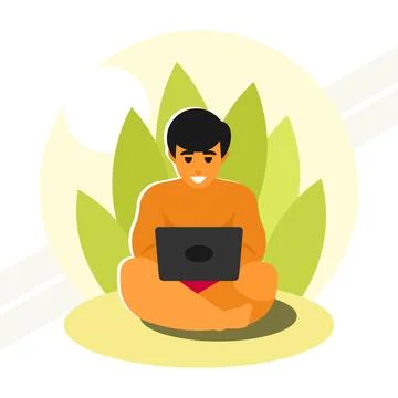 Freelance-remote-work Stock Illustration