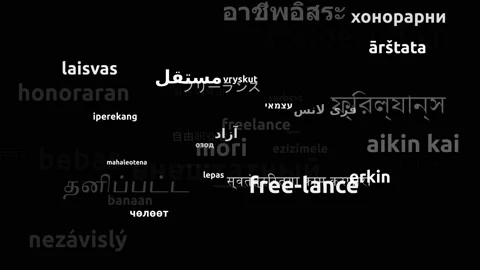 Freelance Translated in 44 Worldwide Languages Endless Looping 3d Zooming Wor Video stock 145200154