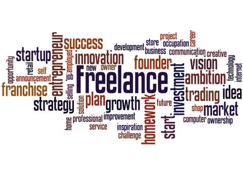 Freelance, word cloud concept Stock Illustration