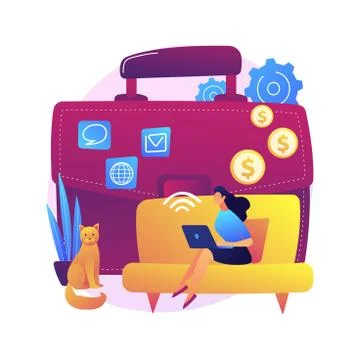 Freelance work abstract concept vector illustration. Stock-Illustration