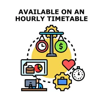 Freelance work balancing time, money, and personal life Stock Illustration