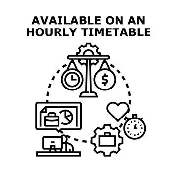 Freelance work balancing time, money, and personal life Stock Illustration