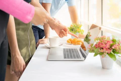 Freelance work at cafe Stock Photos
