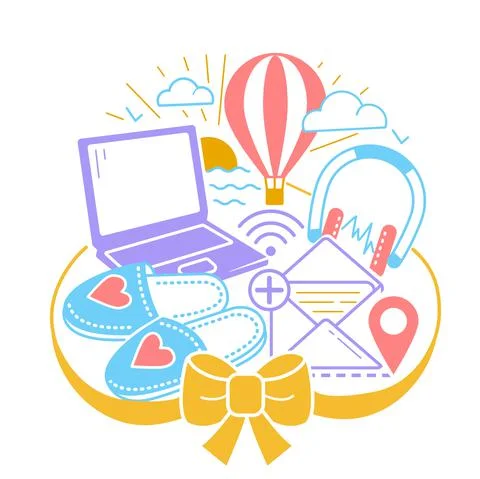 Freelance work concept icon Stock Illustration
