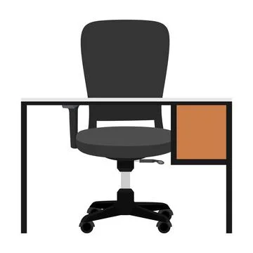 Freelance workspace with chair table Stock Illustration