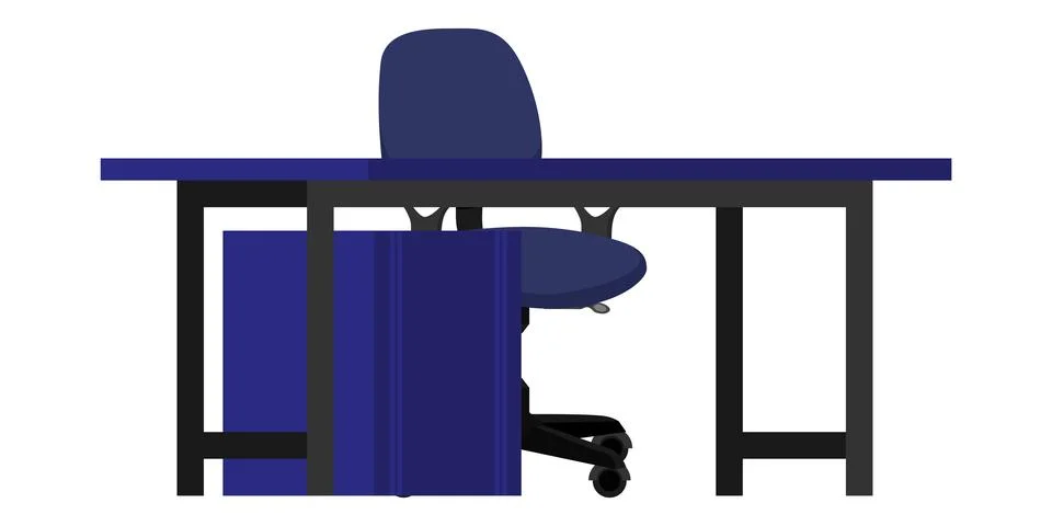 Freelance workspace with drawer Stock Illustration