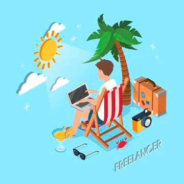 Freelancer concept Stock-Illustration