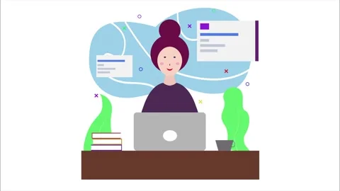 Freelancer female Stock Footage 313309872