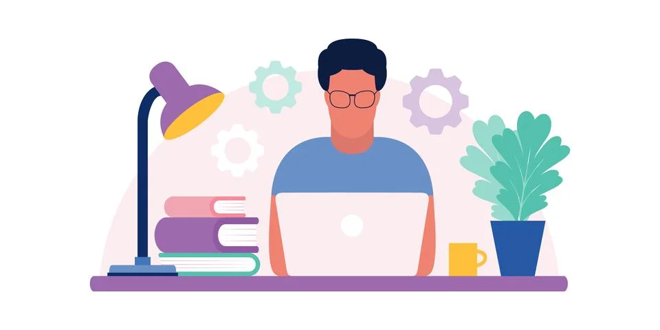 Freelancer Stock Illustration