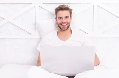 Freelancer man remote working online. Freelance business. Buy online. Home Stock Photos