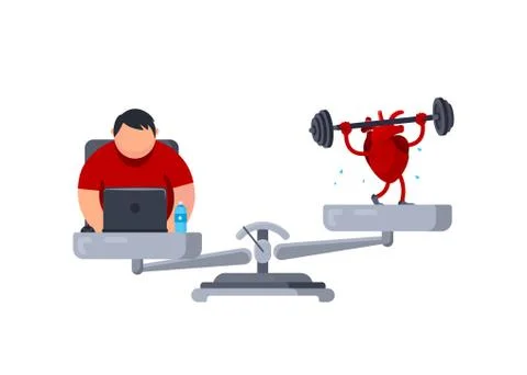 Freelancer or programmer has been working for a long time for the computer Stock-Illustration