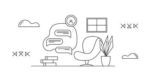 Freelancer organization concept. Home workplace. Benefits of remote work, l.. Stock Illustration