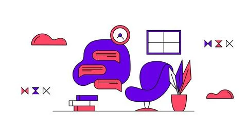 Freelancer organization concept. Home workplace. Benefits of remote work, l.. Stock Illustration